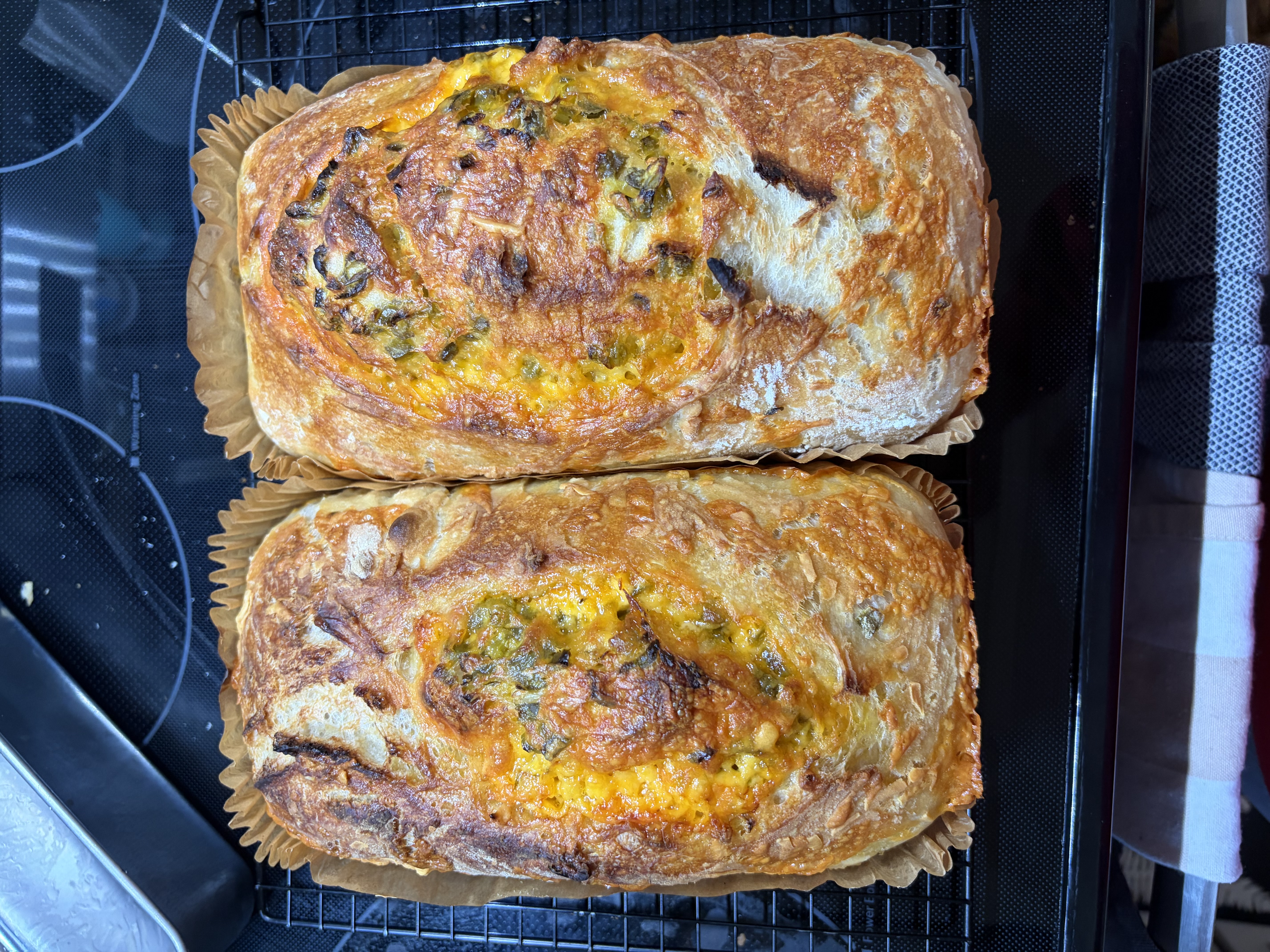 Jalapeño and cheddar loaf, golden with a gentle kick.